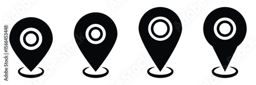 Location or map pin icon symbol. Vector illustration