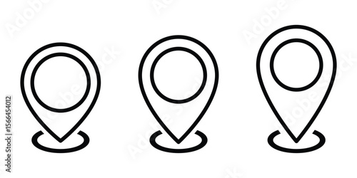 Location pin icon vector illustration. Modern map marker collection. Isolated location pin icon, Black map marker