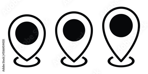 Tracking point icon, Place locator icon, Spot marker icon, Map point symbol