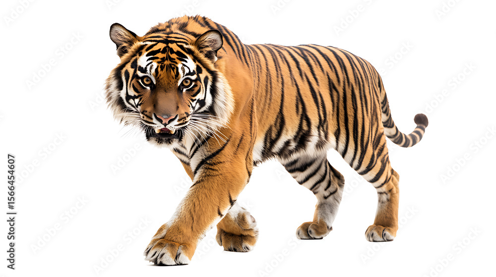 Obraz premium tiger isolated on white background
