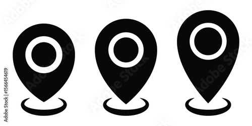 Tracking point icon, Place locator icon, Spot marker icon, Map point symbol