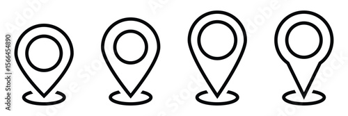 Pin drop icon, Waypoint icon, Geo tag icon, Location marker symbol