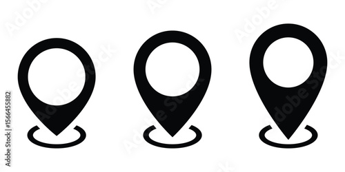 Location icon. Map pin icon. Vector illustration