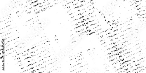 Rough vector background abstract grunge texture old vintage newspaper. Vector white and black newspaper paper grunge pattern old aged texture.