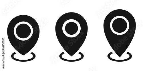 Location map pin icons set. Modern map marker collection. Location pin icon. Map pin place marker. Map marker pointer icon.