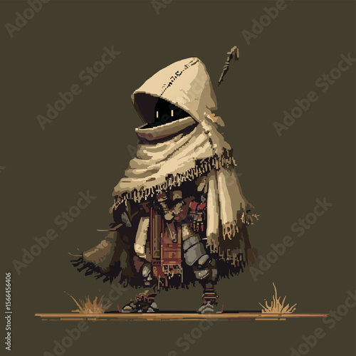 Wind-blown sand warrior sprite