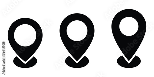 Navigation pointer, Place marker icon, Geolocation symbol
