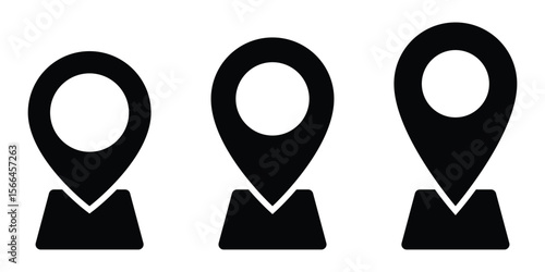 Navigation pointer, Place marker icon, Geolocation symbol