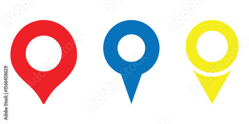Pin icon set. Location icon vector. destination icon. map pin icon