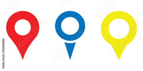 Pin icon set. Location icon vector. destination icon. map pin icon