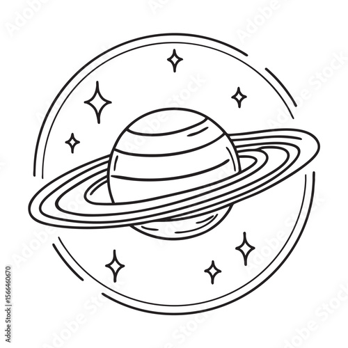 A solar system chart displaying Uranus encircled by rings