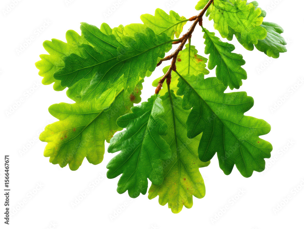 Fototapeta premium Captivating green oak leaves nature bright