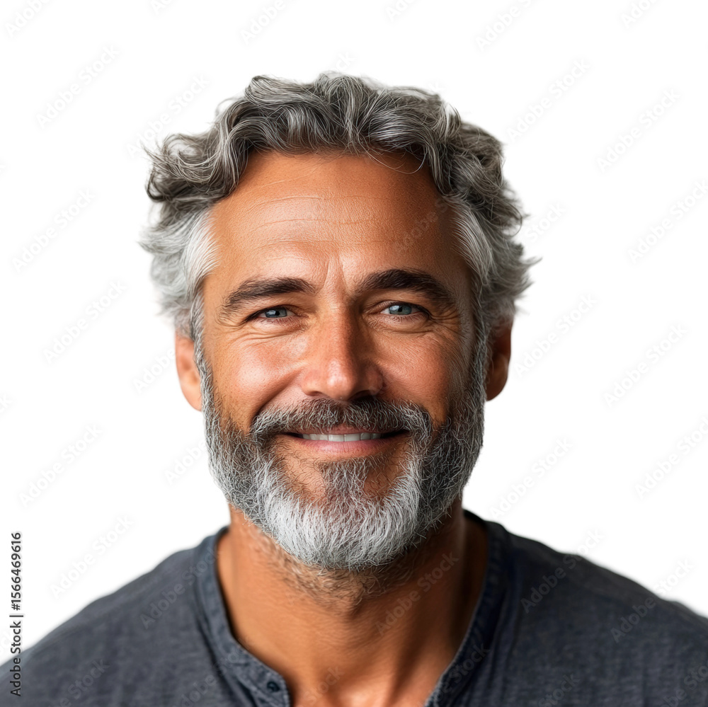 Fototapeta premium Smiling man portrait lifestyle neutral joy