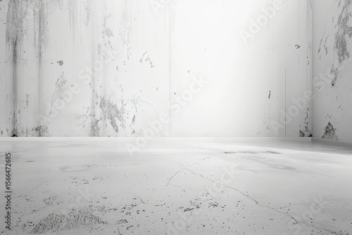 Studio Grunge Light Abstract Background Lamp Interior Wall Floor Design White Empty Blank Room