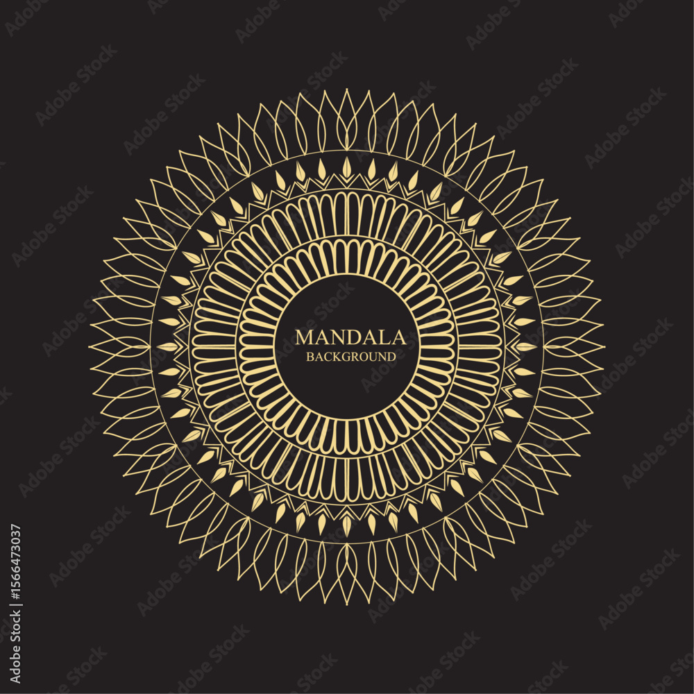 Fototapeta premium luxury gold color ornamental mandala design background.Seamless vector mandala pattern design for background