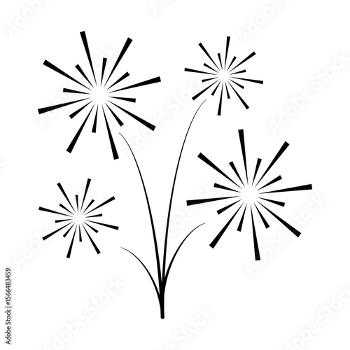 fireworks icon. festive fireworks icon, fireworks simple line symbol. Vector illustration design