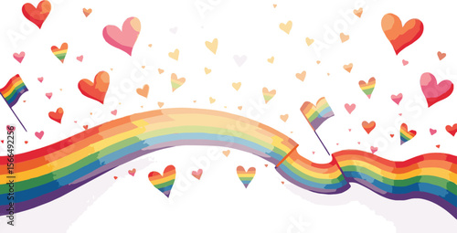 Create a kinds of deferent rainbow, vector, illustration, color, design, colorful, sky, nature, art, wallpaper, summer, cloud vector art with white background.