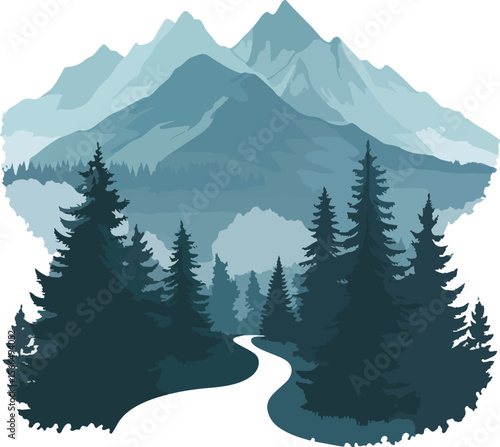winter landscape with trees