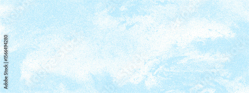 Grunge textured light blue noise grain background. Pointillism dots gradient or dotwork pattern, vector stipple effect. Brush drawn scratches splatter grunge distressed background. Vector