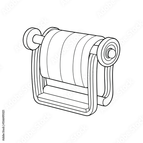 Towel Rack Outline Coloring Page
