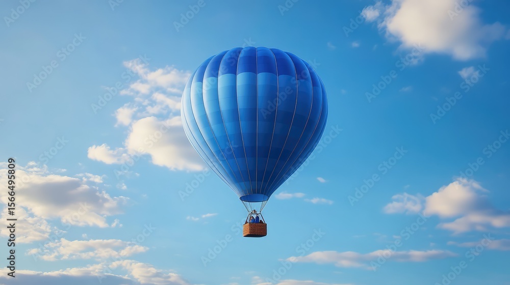 Fototapeta premium style hot air balloon blue