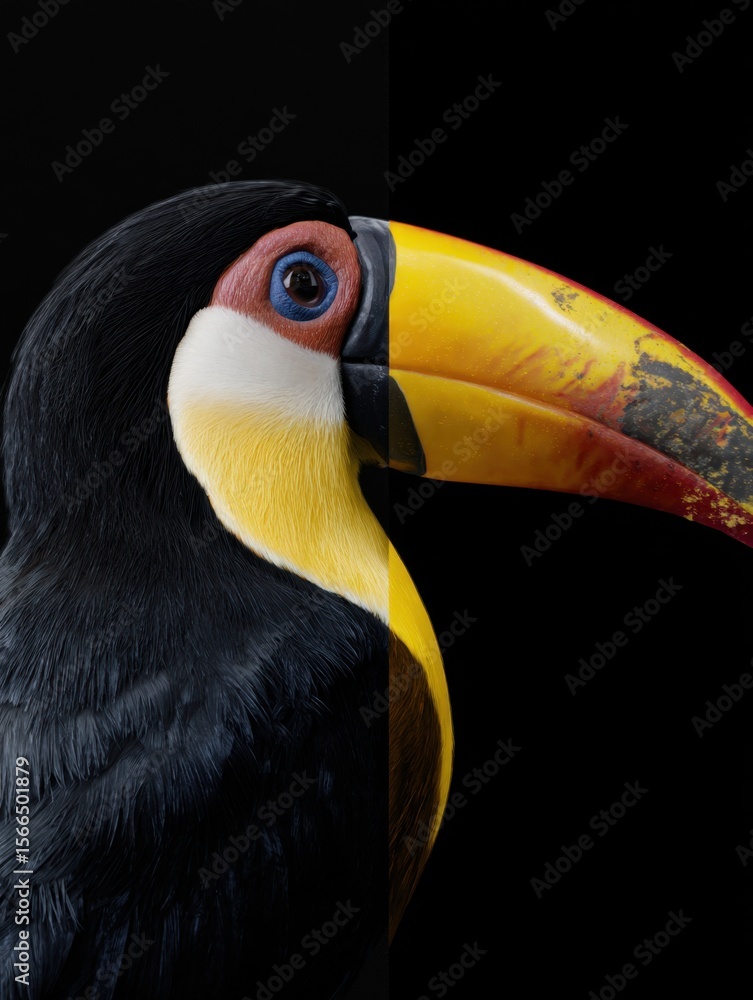 Fototapeta premium A close up of a bird with a yellow beak