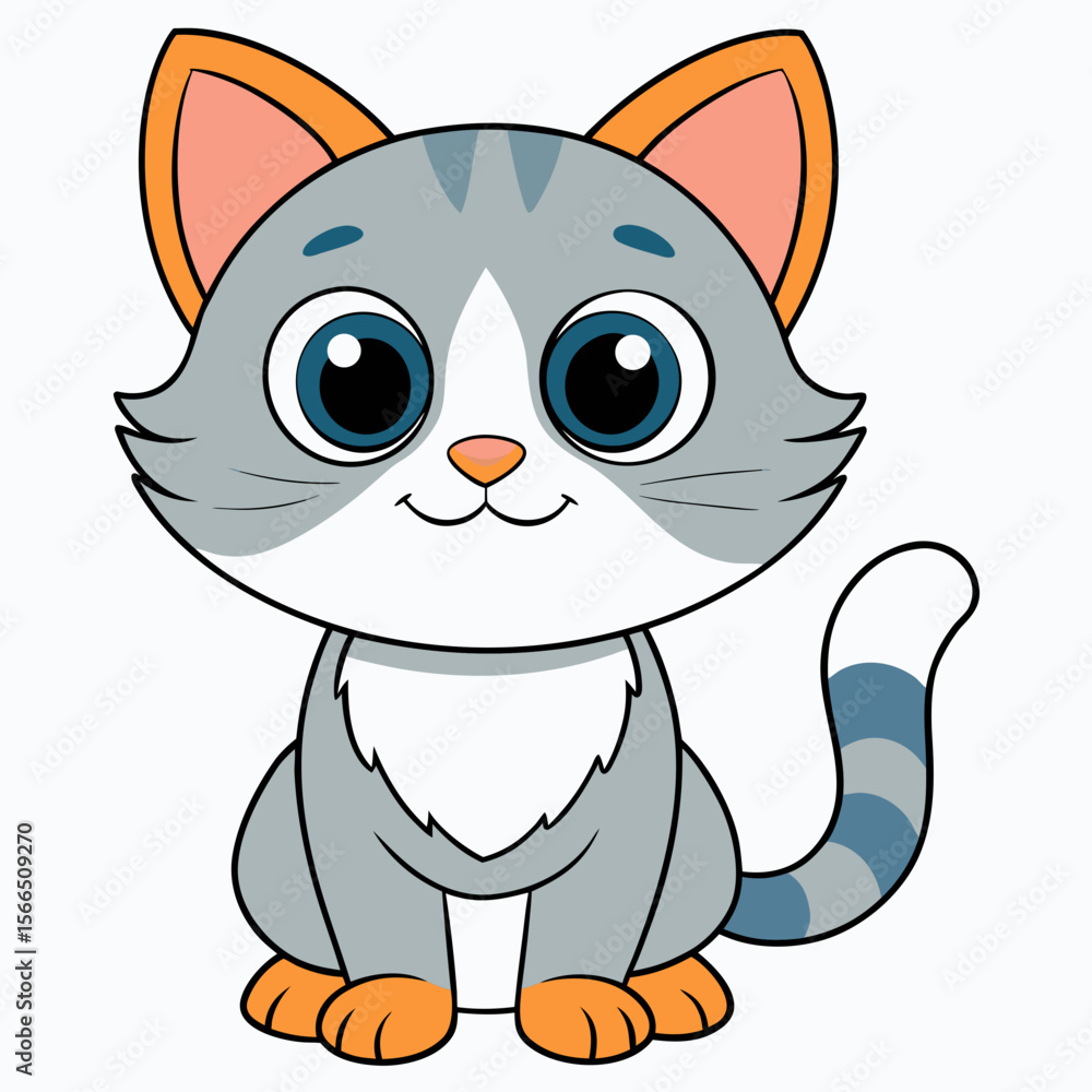 Obraz premium cat, animal, cartoon