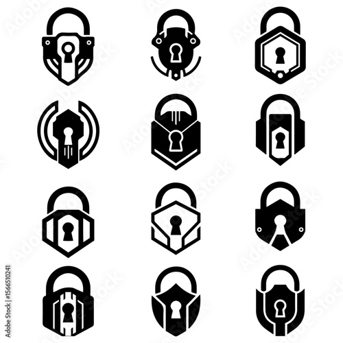 A powerful and authoritative collection of lock-based crests creates a dominant brand presence