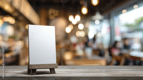 Modern Menu Frame Mockup: Stylish Tent Card for Café

