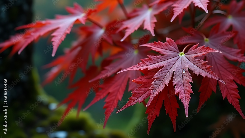 Japanese Maple Tree Leaves Background Japanese Maple Tree Leaves Background