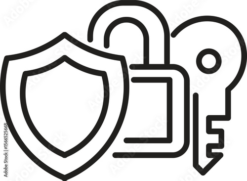 cyber security icon . data and network protection symbol , vector illustration.