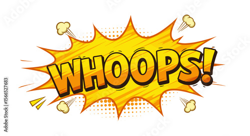Comic style pop art vector illustration of explosive expression for fun design and poster creation