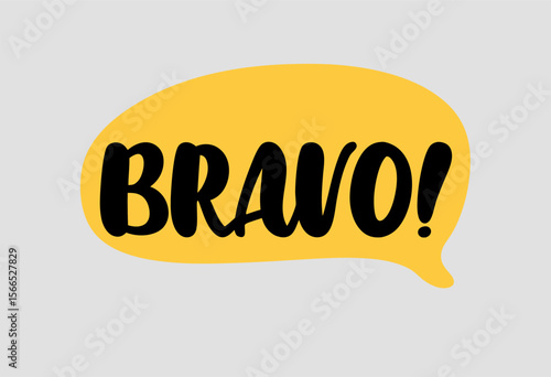 Bravo! Yellow Speech Bubble Exclamation