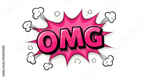 Comic style explosion with omg text vector illustration for posters and graphic design