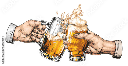 Cheers to friendship with cold beer in hand