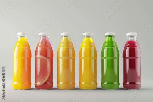 High Quality Image of Natural Juice Bottles Mockup