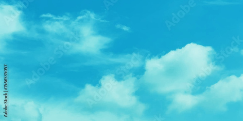 Abstract watercolor background. Grunge wallpaper of white sky with white clouds. Summer heaven bright cloudscape.