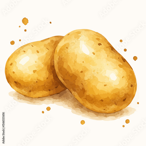 potatoes isolated on white background