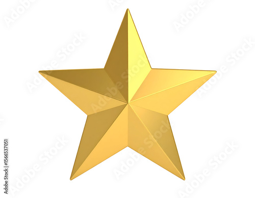 A brilliant metallic gold star with sharp edges and a polished signifies ultimate victory.