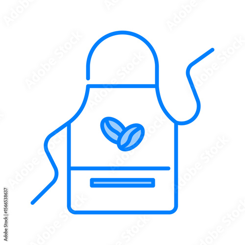 Apron icon. apron, uniform, cooking, cafe, barista, garment, protection, workwear. Vector icon illustration