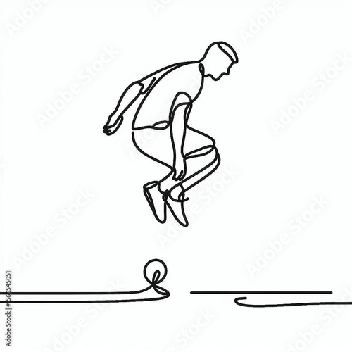 vector illustration of  people jump