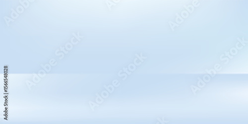 Blue studio room. Limbo light background. Abstract 3d backdrop for product presentation. Minimal wall scene.