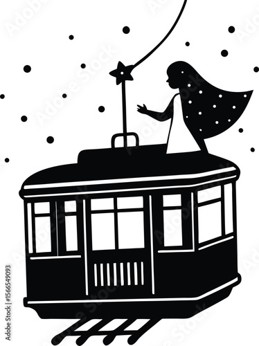 vector illustration of a street cafe