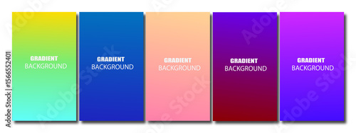 Abstract multicolor gradient vector cover illustration collection. As a background for business brochures, cards, packages and posters etc. With luxurious colors