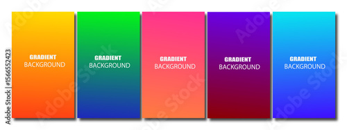 Abstract multicolor gradient vector cover illustration collection. As a background for business brochures, cards, packages and posters etc. With luxurious colors