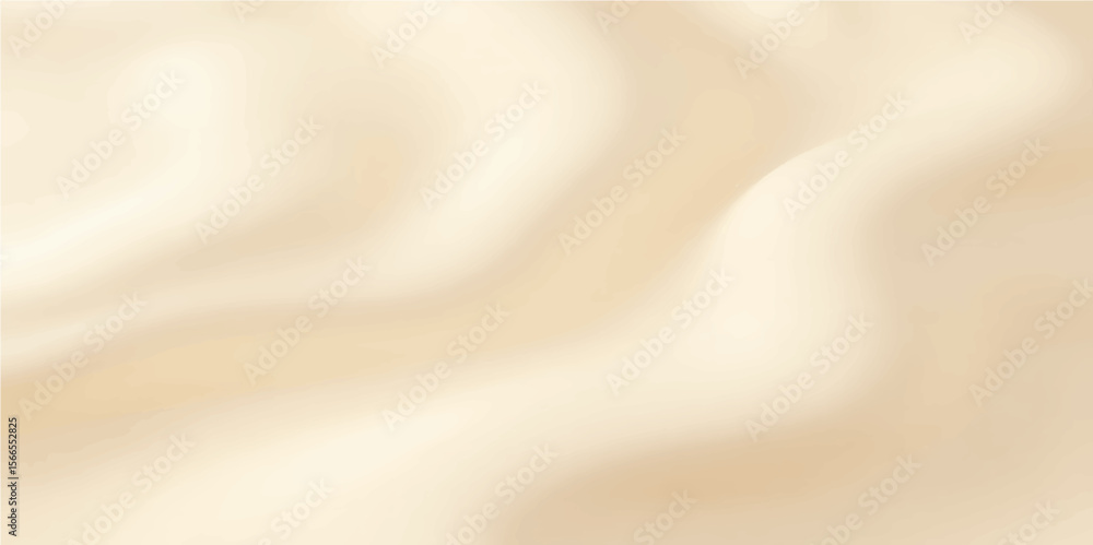 Obraz premium Minimal beige background with soft flowing abstract waves and creamy light layers
