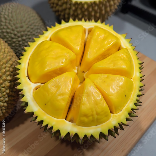 A ripe jackfruit