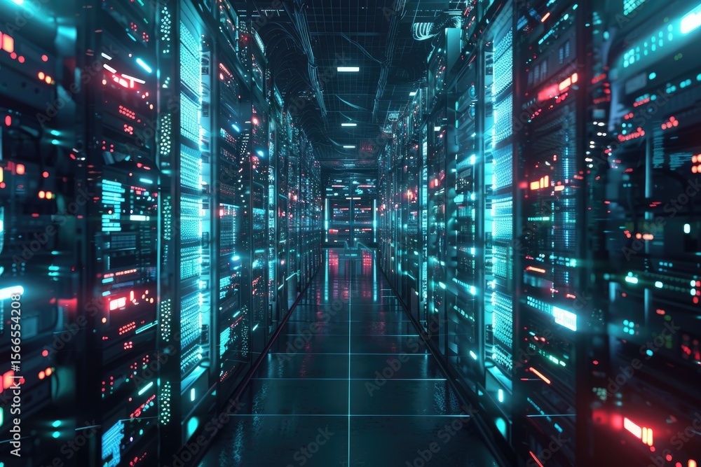 Detailed Color Picture of Cloud on Ceiling in Modern Data Center Concept Detailed Color Picture of Cloud on Ceiling in Modern Data Center Concept