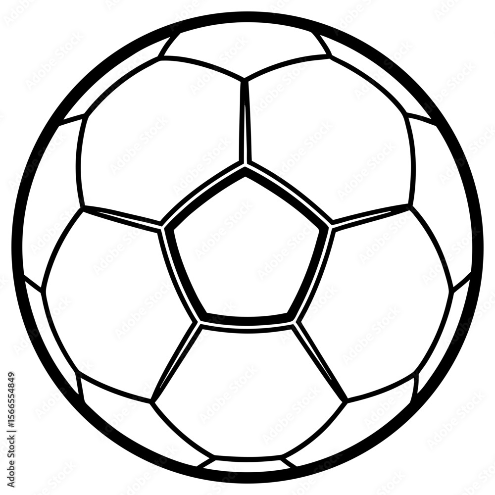 Obraz premium Soccer Ball Icon for Sports and Athletic Competitions