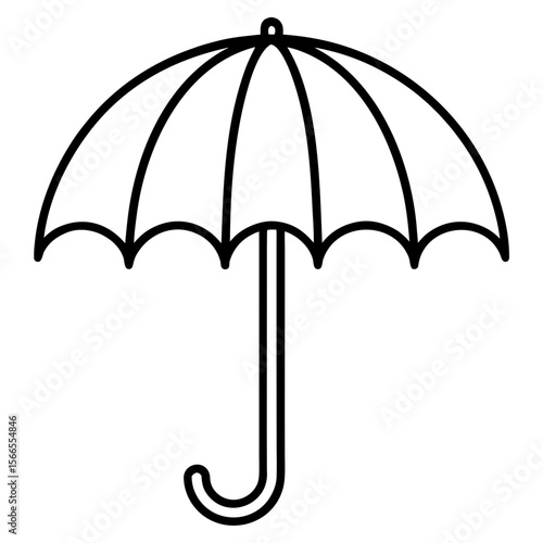 Umbrella Icon Representing Protection and Weather Safety Concept